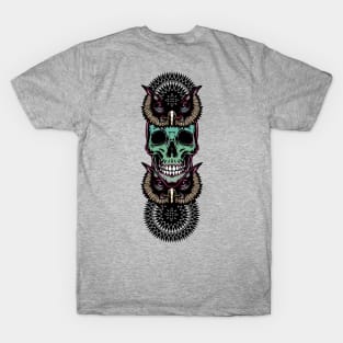 Skull with owl T-Shirt